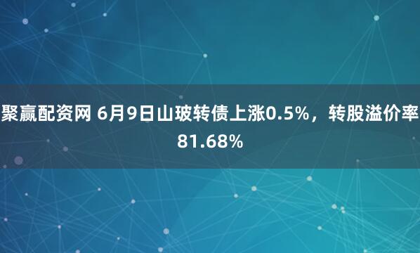 聚赢配资网 6月9日山玻转债上涨0.5%，转股溢价率81.68%