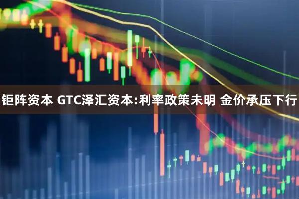 钜阵资本 GTC泽汇资本:利率政策未明 金价承压下行