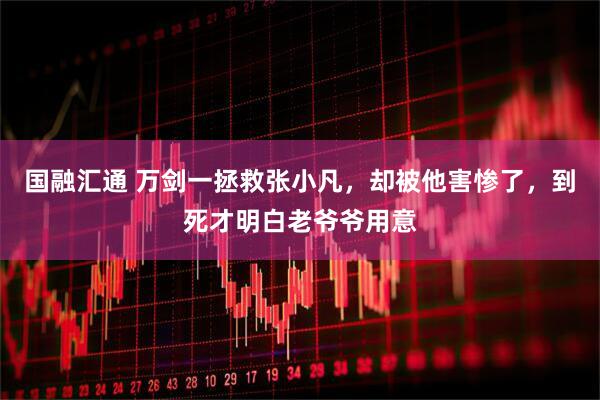 国融汇通 万剑一拯救张小凡，却被他害惨了，到死才明白老爷爷用意