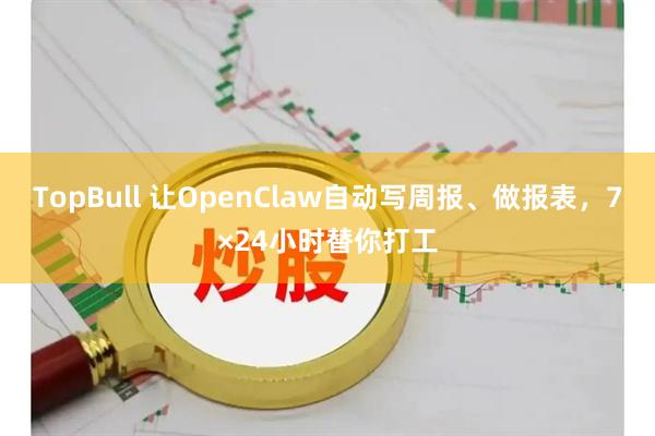 TopBull 让OpenClaw自动写周报、做报表，7×24小时替你打工