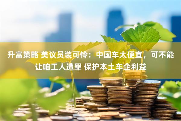 升富策略 美议员装可怜：中国车太便宜，可不能让咱工人遭罪 保护本土车企利益